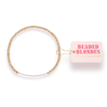 Beaded Blondes Bar Bracelet in Gold with Silver