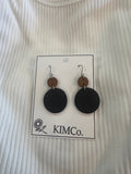 Polymer Clay Earrings - Everyday - Boho: Black / Stainless Steel