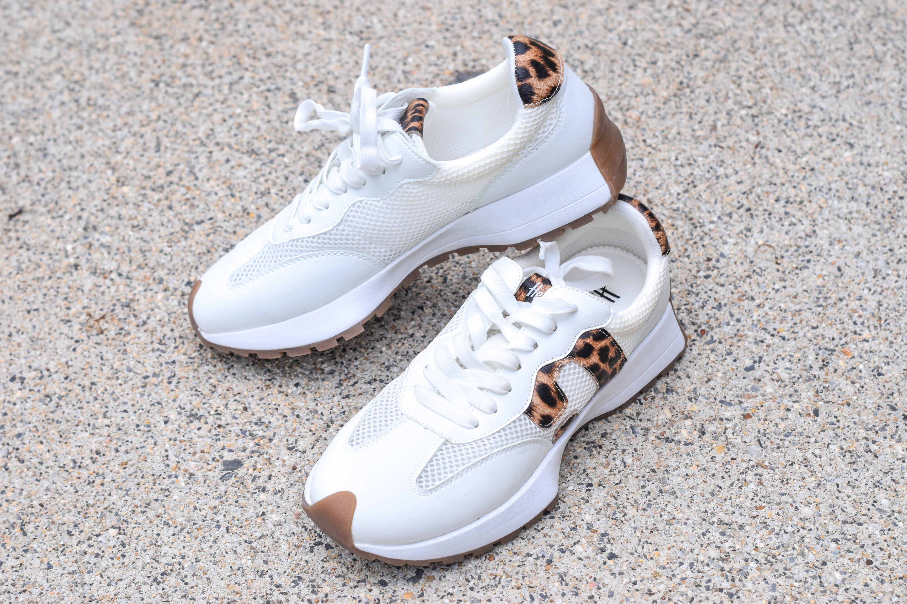 Corkys No Prob Sneakers - White with Leopard