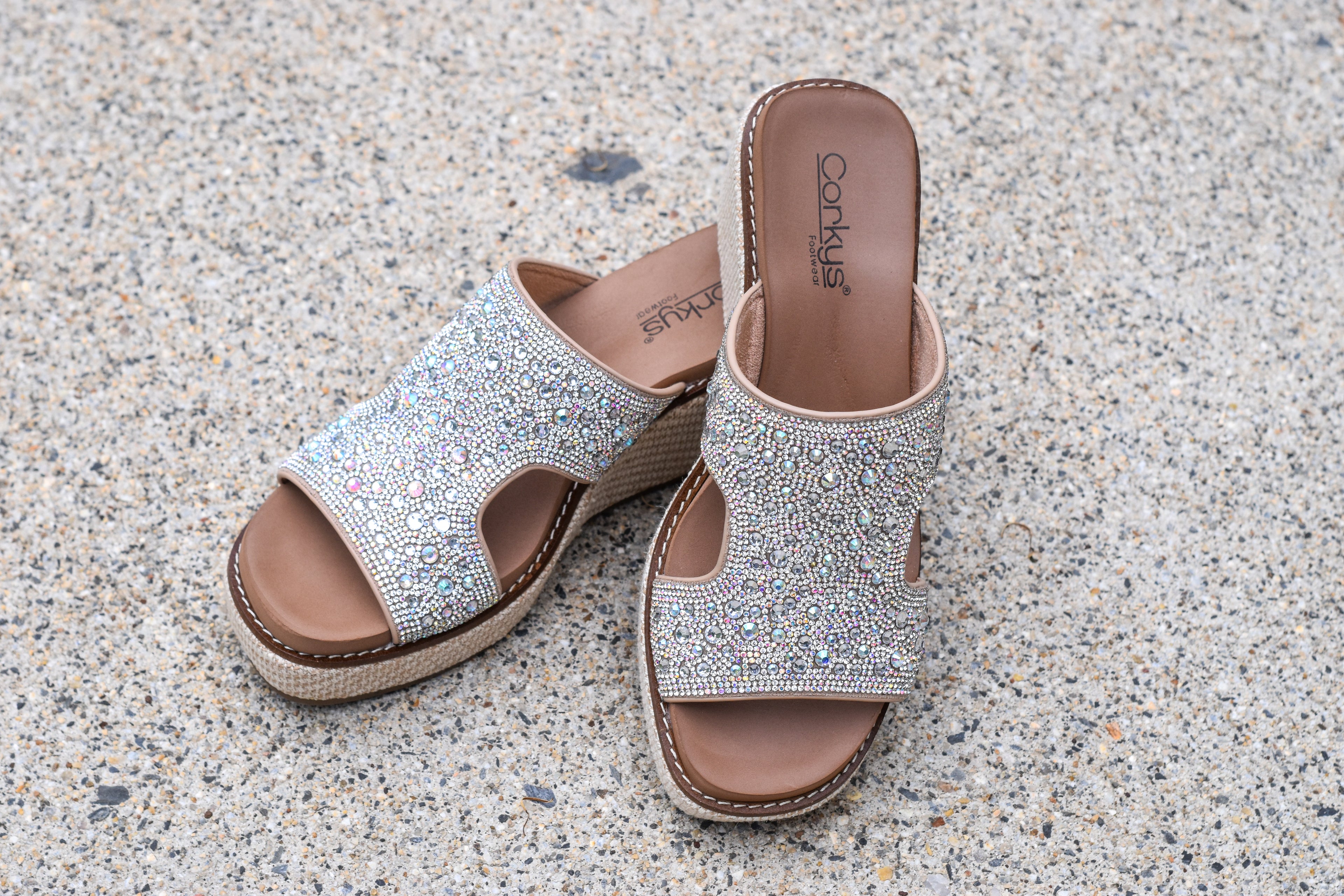 Corkys Kiss N Tell Wedge - Rhinestone