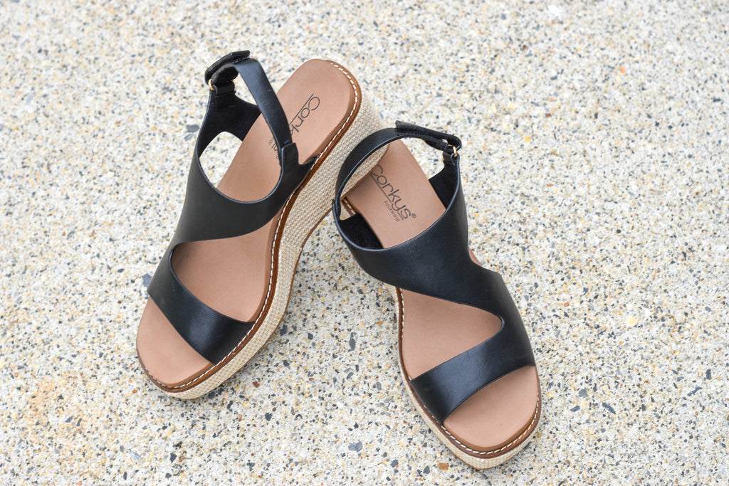 Corkys Steppin' Out Wedge - Black