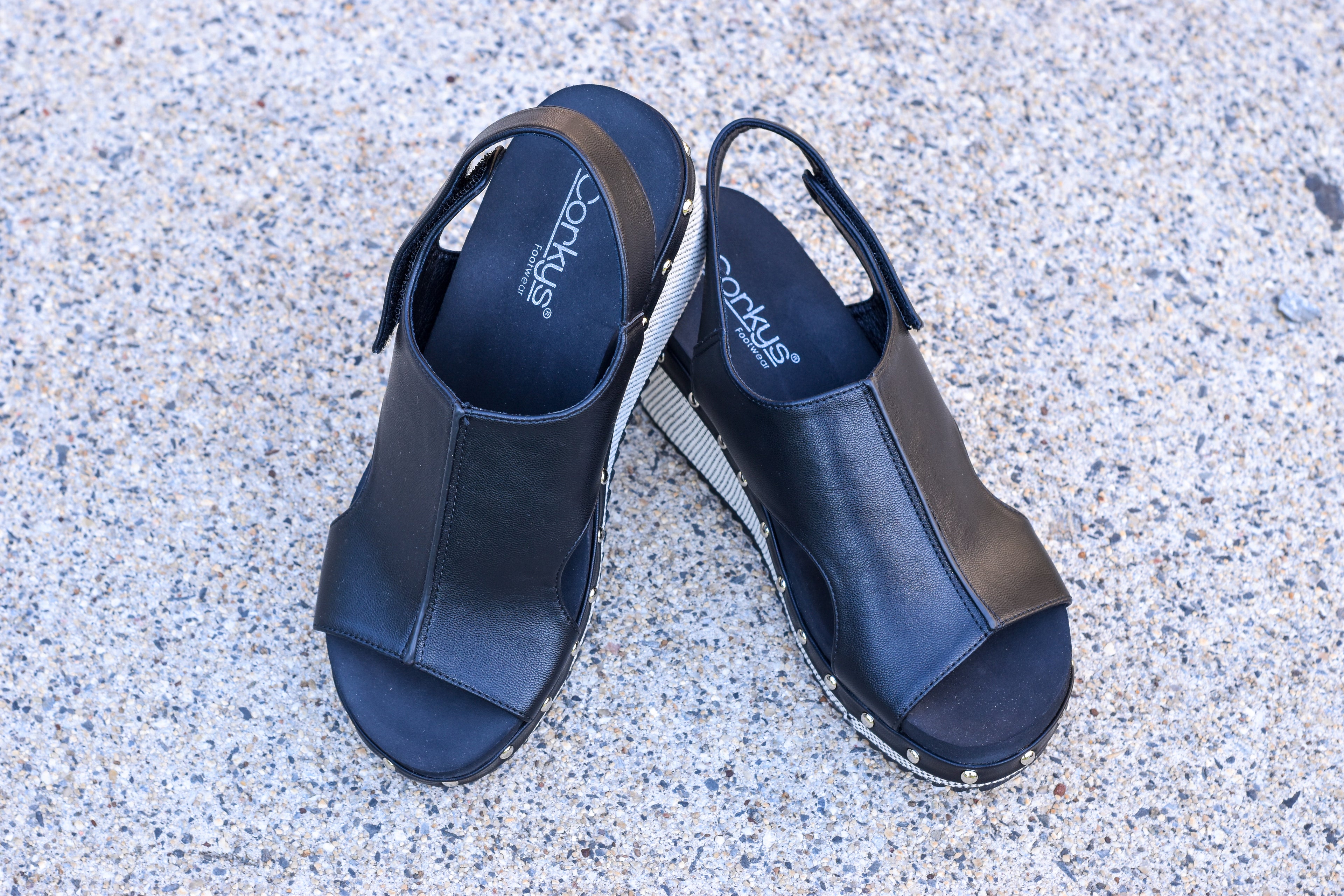 Corkys For Keeps Black Wedge