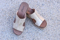 Corkys Kiss N Tell Wedge - Washed Gold Metallic