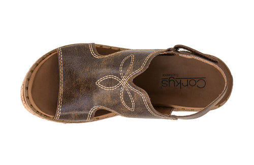 Corkys Darlin Wedge - Cognac