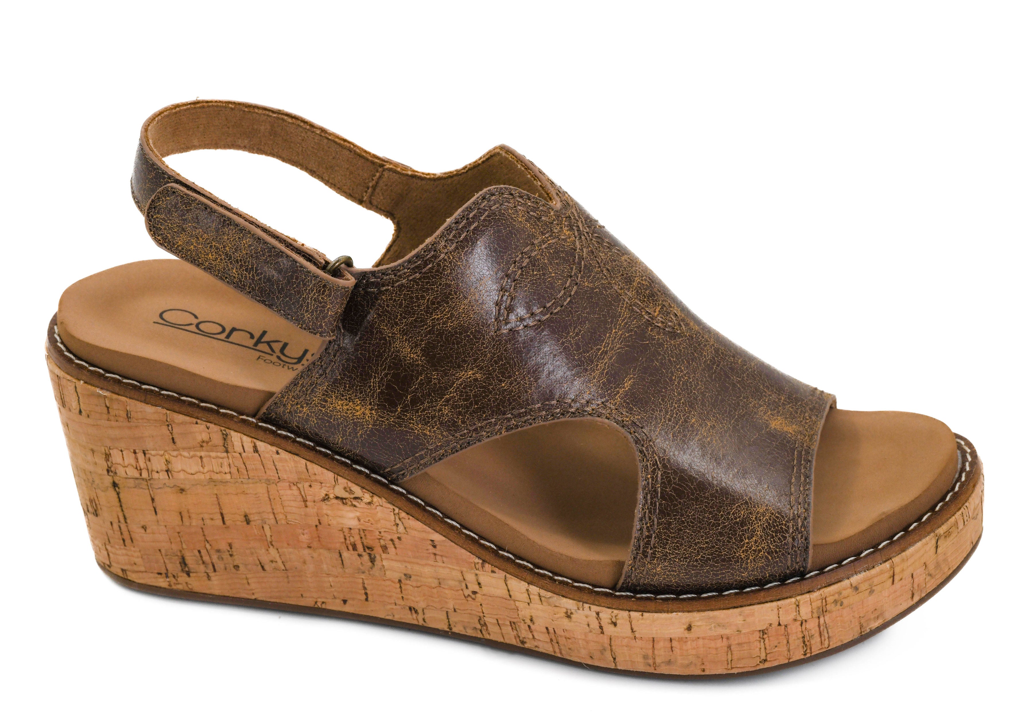 Corkys Darlin Wedge - Cognac