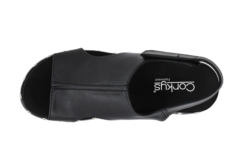 Corkys For Keeps Black Wedge