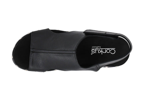 Corkys For Keeps Black Wedge