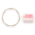 Beaded Blondes ILY Bracelet in Gold with Silver