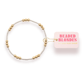 Beaded Blondes ILY Bracelet in Silver with Gold