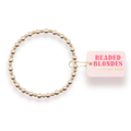 Beaded Blondes Katy Bracelet in Silver with Gold