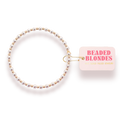 Beaded Blondes Mini Katy Bracelet in Silver with Gold