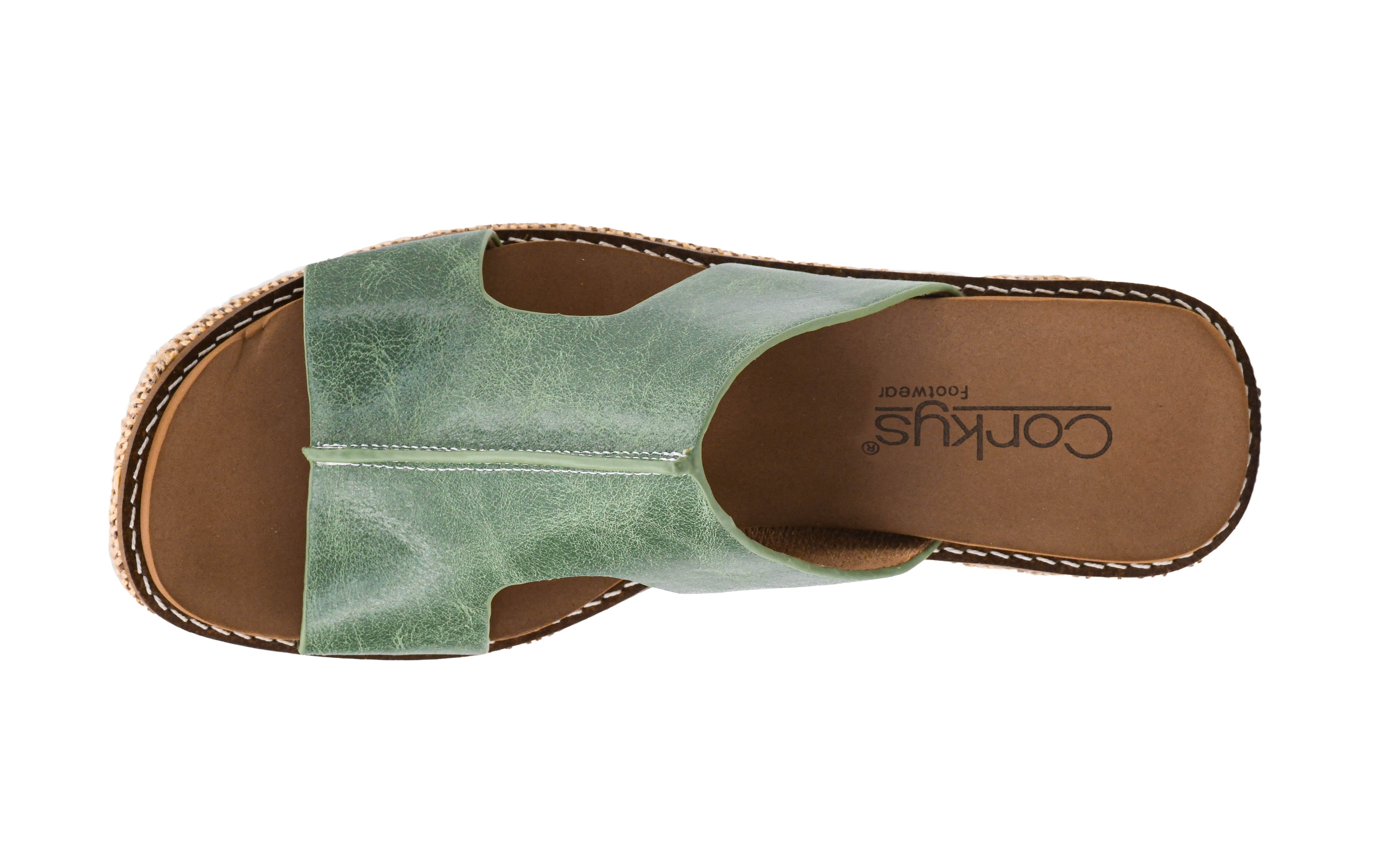 Corkys Kiss N Tell Wedge - Leaf Green