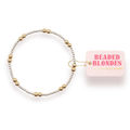 Beaded Blondes Leah Bracelet in Silver with Gold