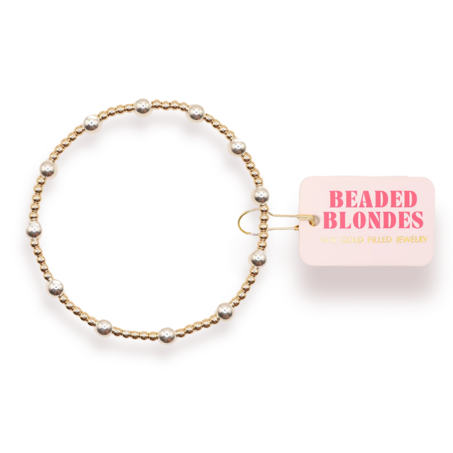 Beaded Blondes Lively Bracelet in Gold with Silver