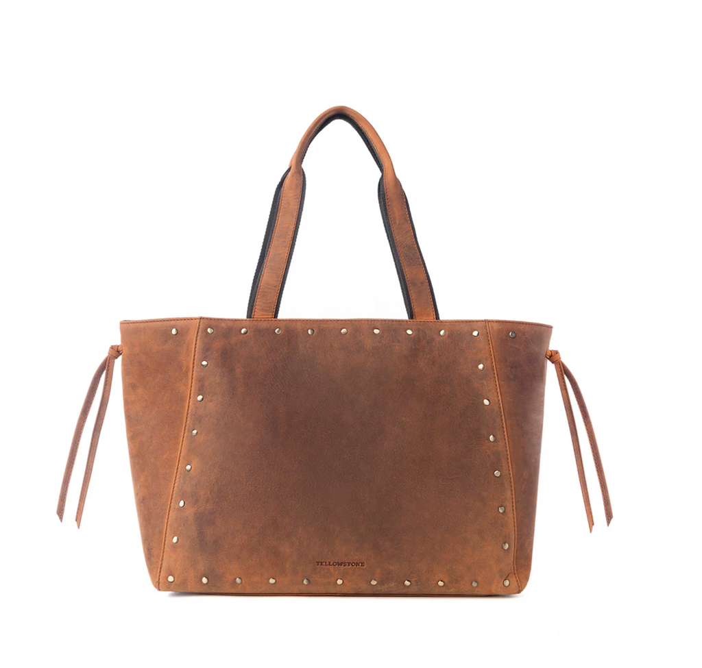 Yellowstone Legacy Studded Leather Tote
