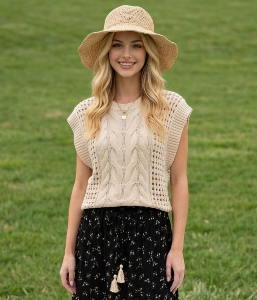 KNITTED SWEATER VEST