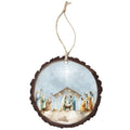 Watercolor Nativity Blue - Round Ornaments