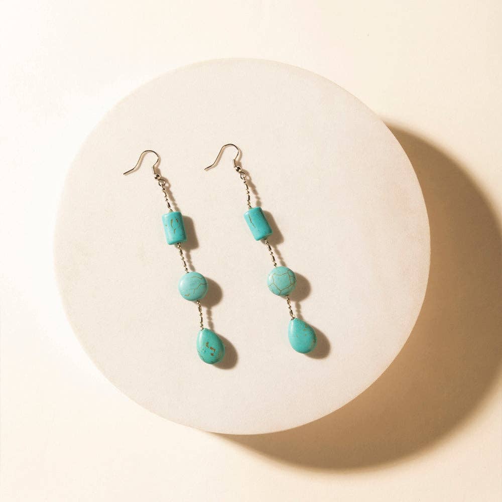 Rio Rodeo Teardrop Earrings in Lagoon Turquoise: Lagoon Turquoise