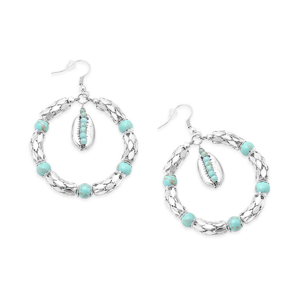 Moon Dancer Hoop Earrings: Silver