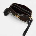 Loyal West Shell Mini Purse In Black & White Cowhide: Single