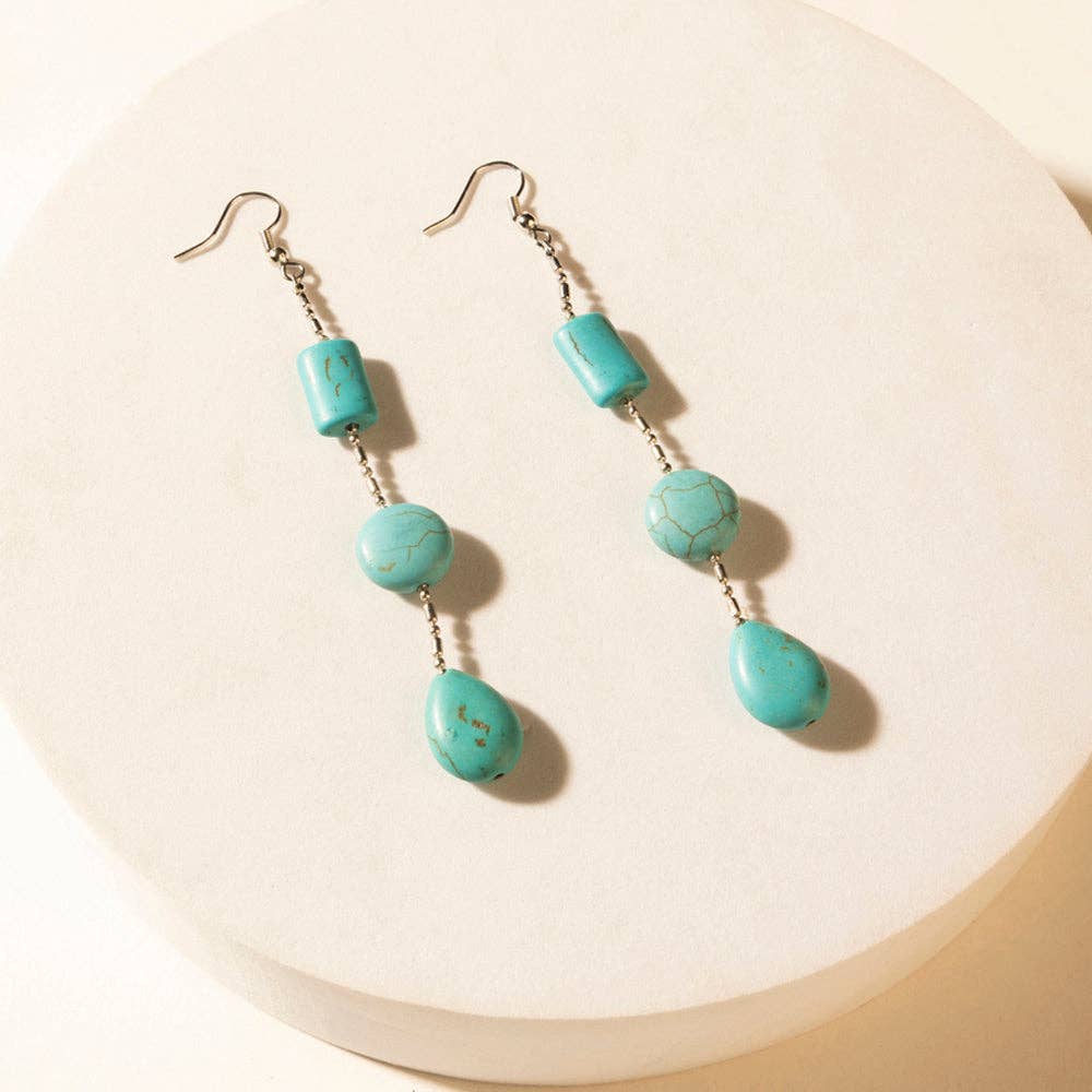 Rio Rodeo Teardrop Earrings in Lagoon Turquoise: Lagoon Turquoise
