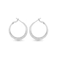 Ivy Textured Twisted Hoop Silver