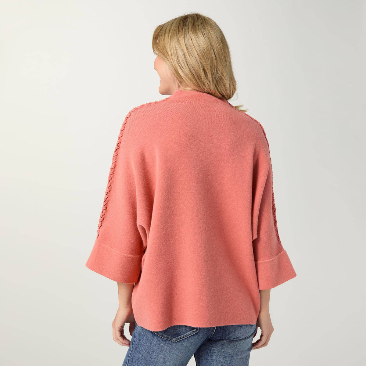 Heavenly-Luxe Stitch Detail Funnel Neck Sweater