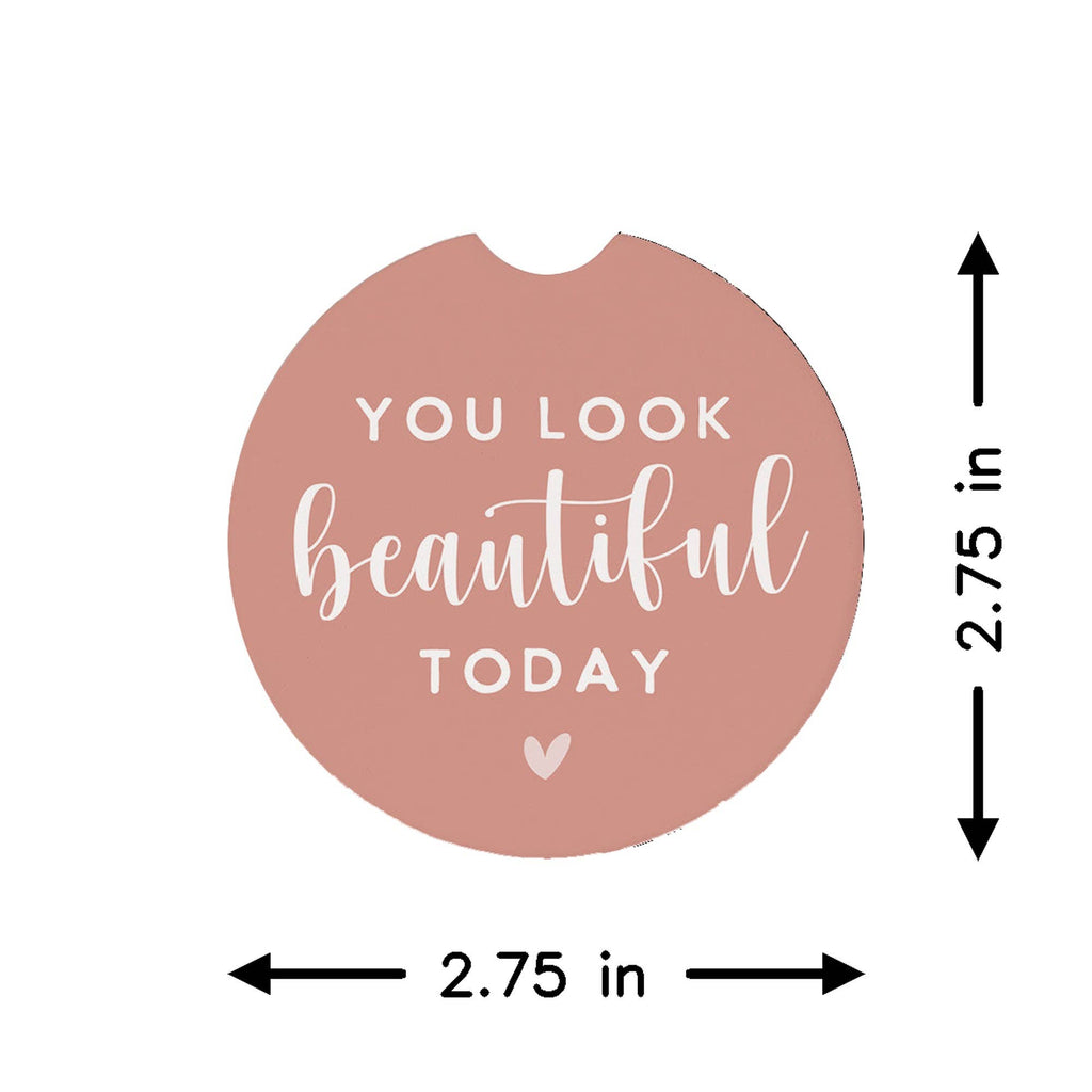 You Look Beautiful P.S. - Car Coasters
