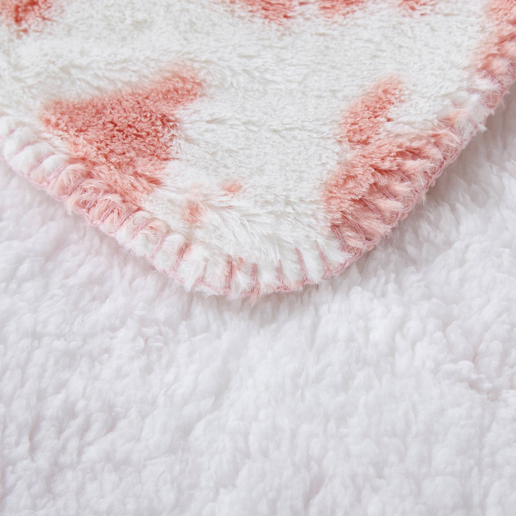 Strawberry Cow Faux Fur Plush Throw Blanket