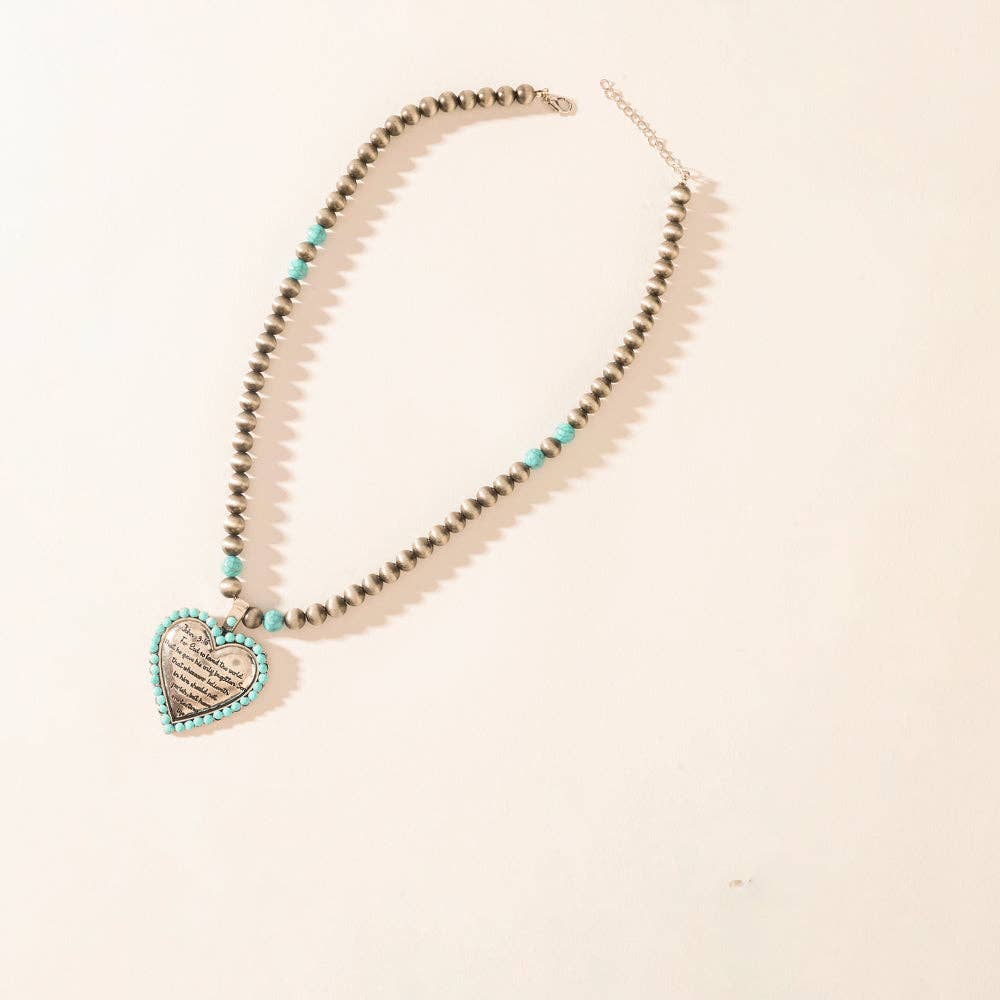 Heart of the Frontier Necklace in Storm Oasis: Storm Oasis