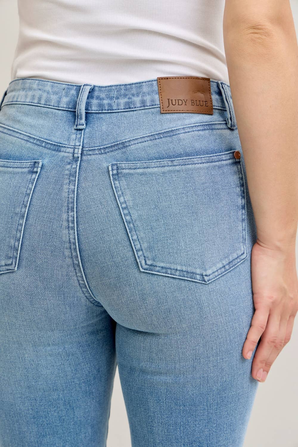 Bootcut Contrast Wash & Front Patch Pocket