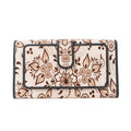 Vanilla Vine Woven Wallet in Sepia Bloom