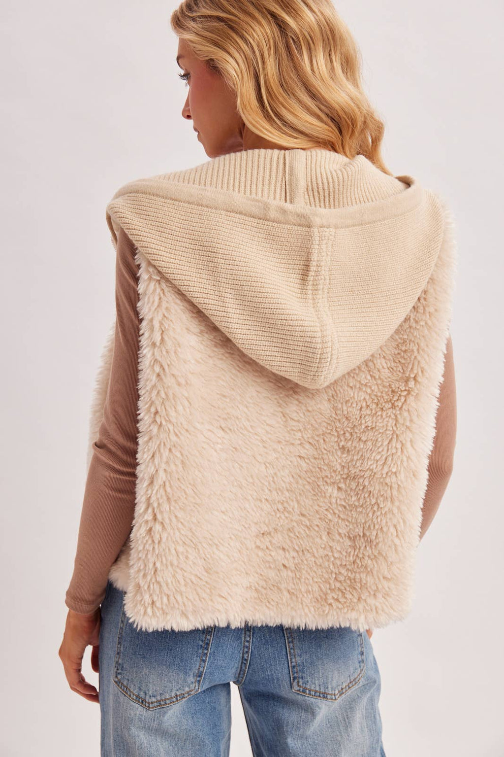 Zipper Faux Fur Vest