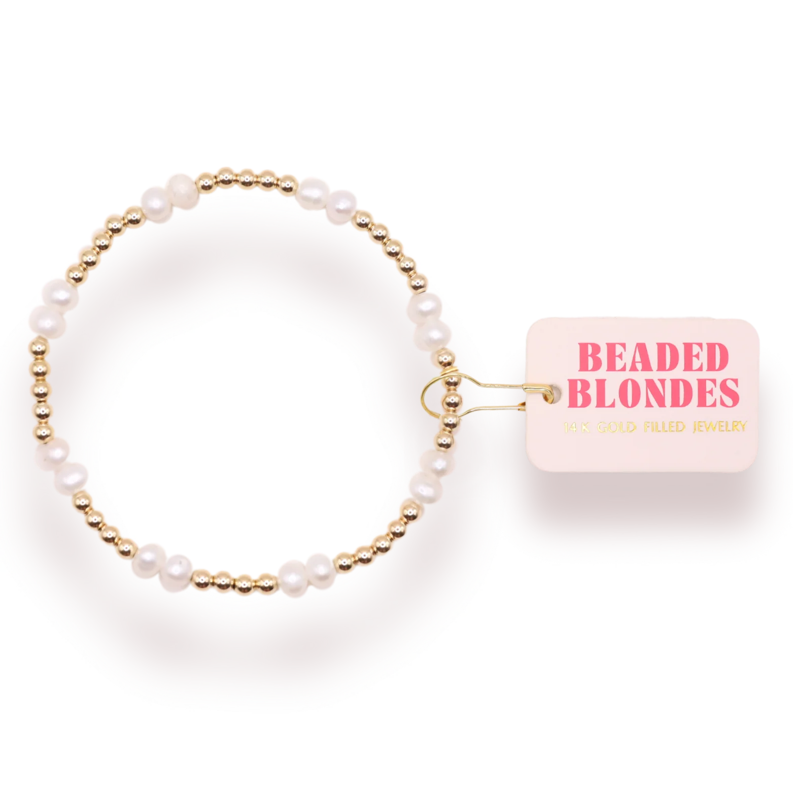 Beaded Blondes Coastal Pearl Bracelet in Gold