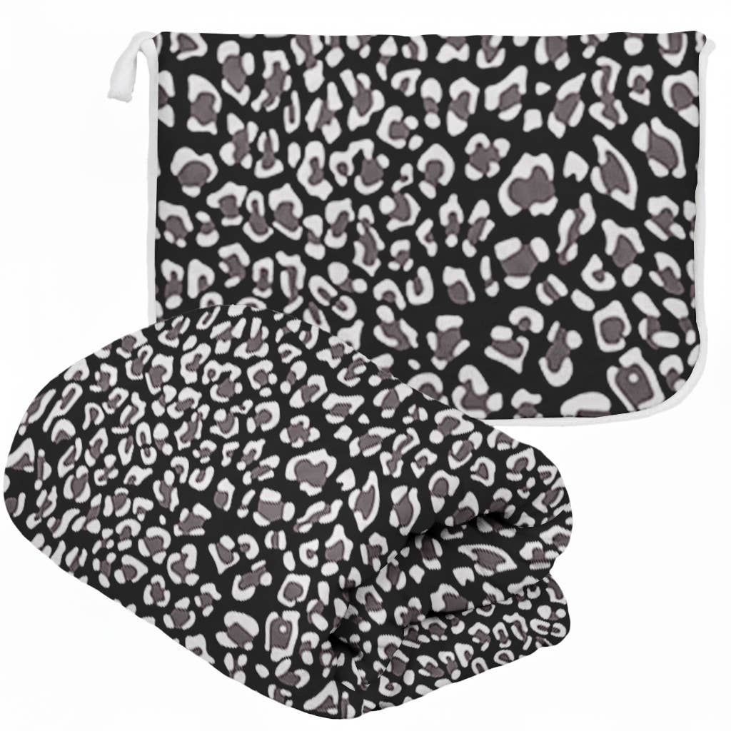 Spotted Panther Travel Blanket and Carrying Case Combo Pack