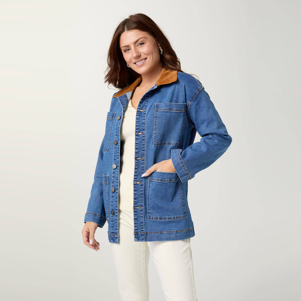EverStretch Corduroy Collar Barn Jacket