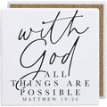 With God Possible - Creamic Coaster Squares