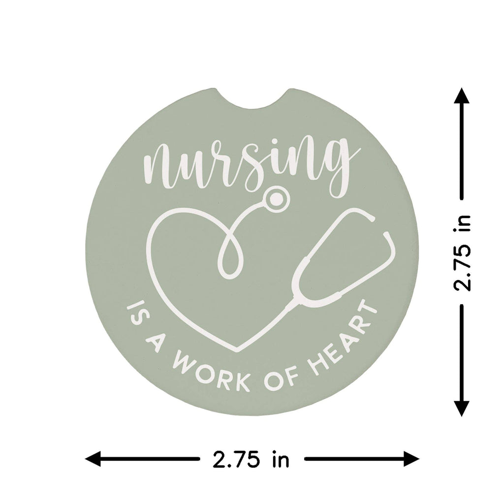 Nursing Heart Leaves - Car Coasters