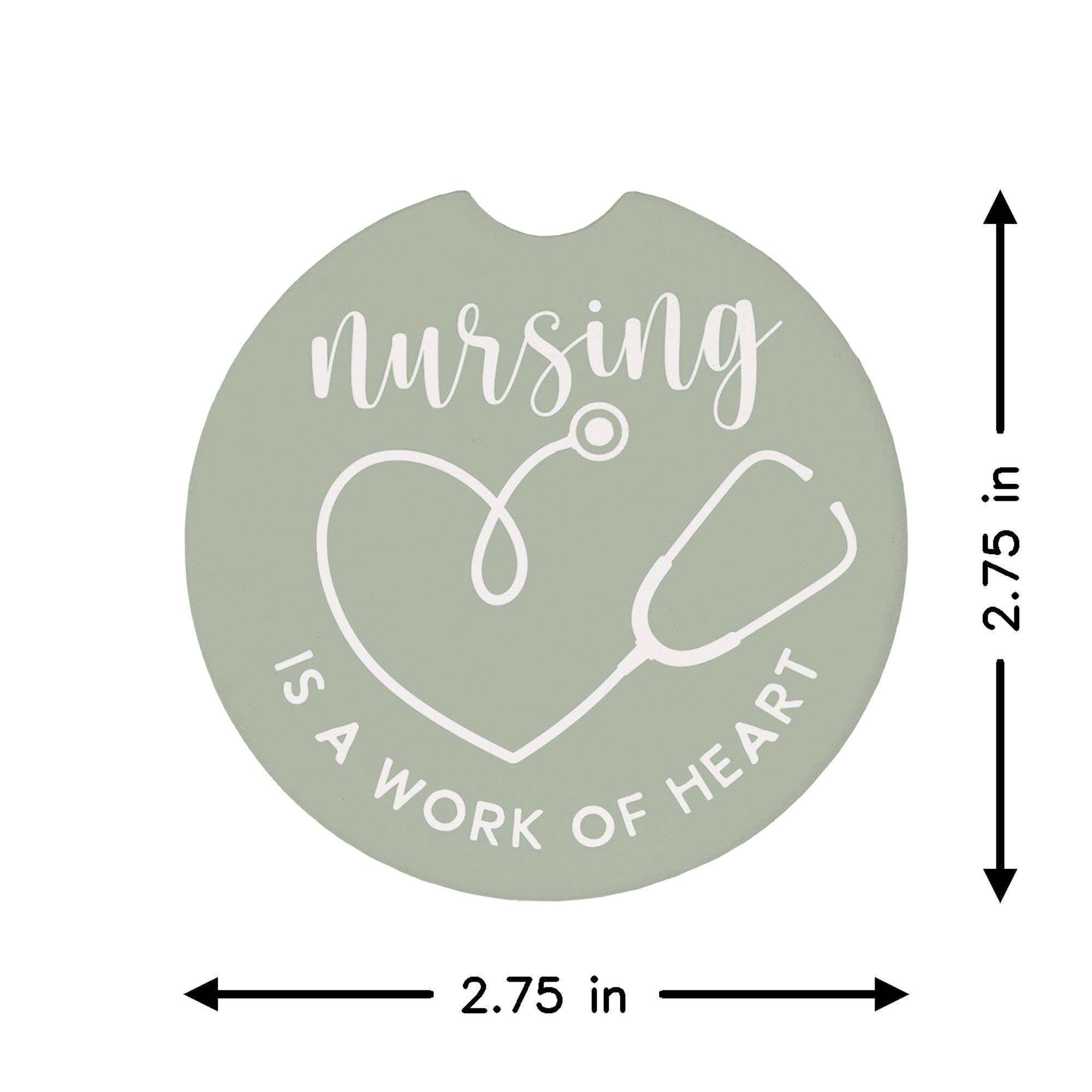 Nursing Heart Leaves - Car Coasters