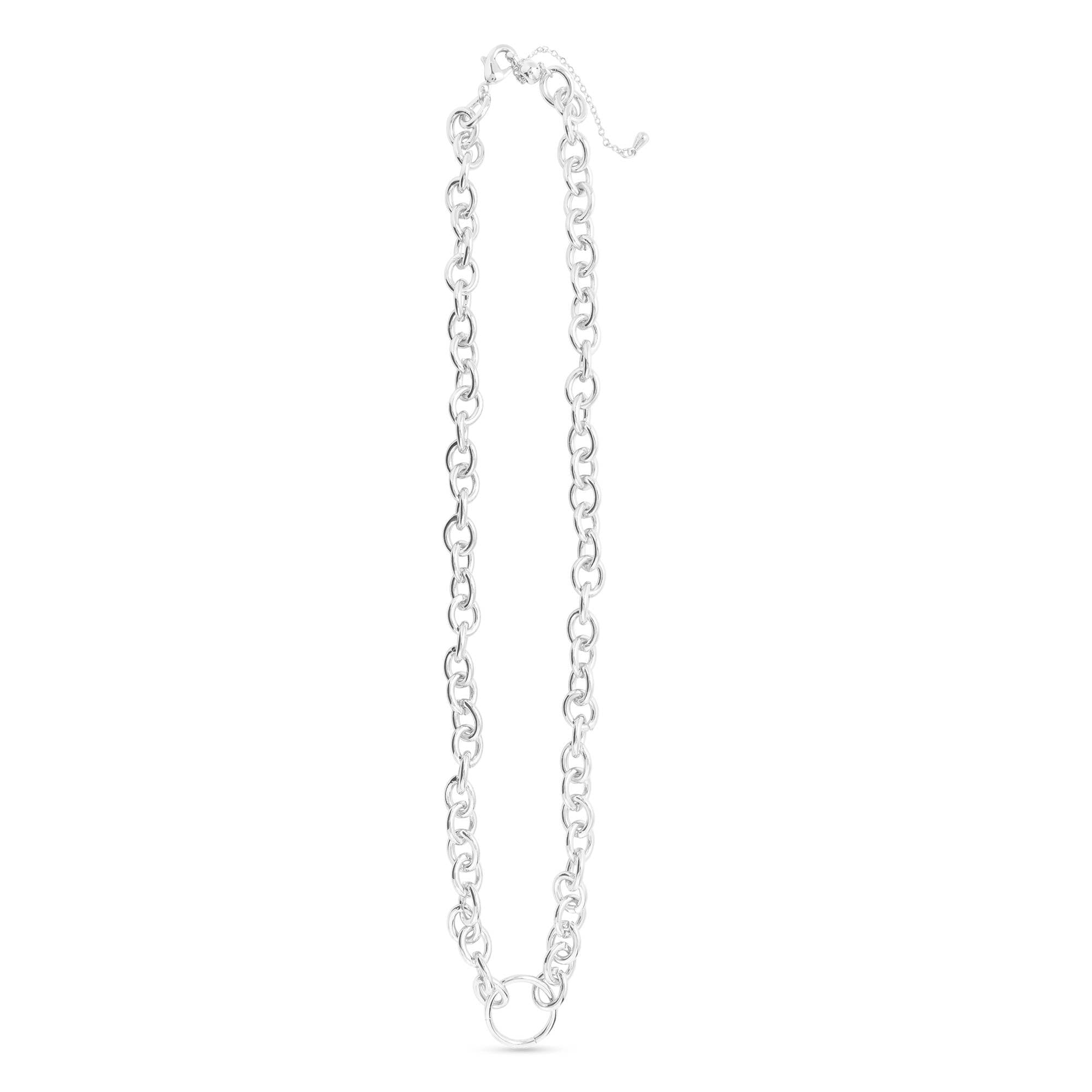 Charm Clasp Necklace: Yellow Gold / Station Bead Chain