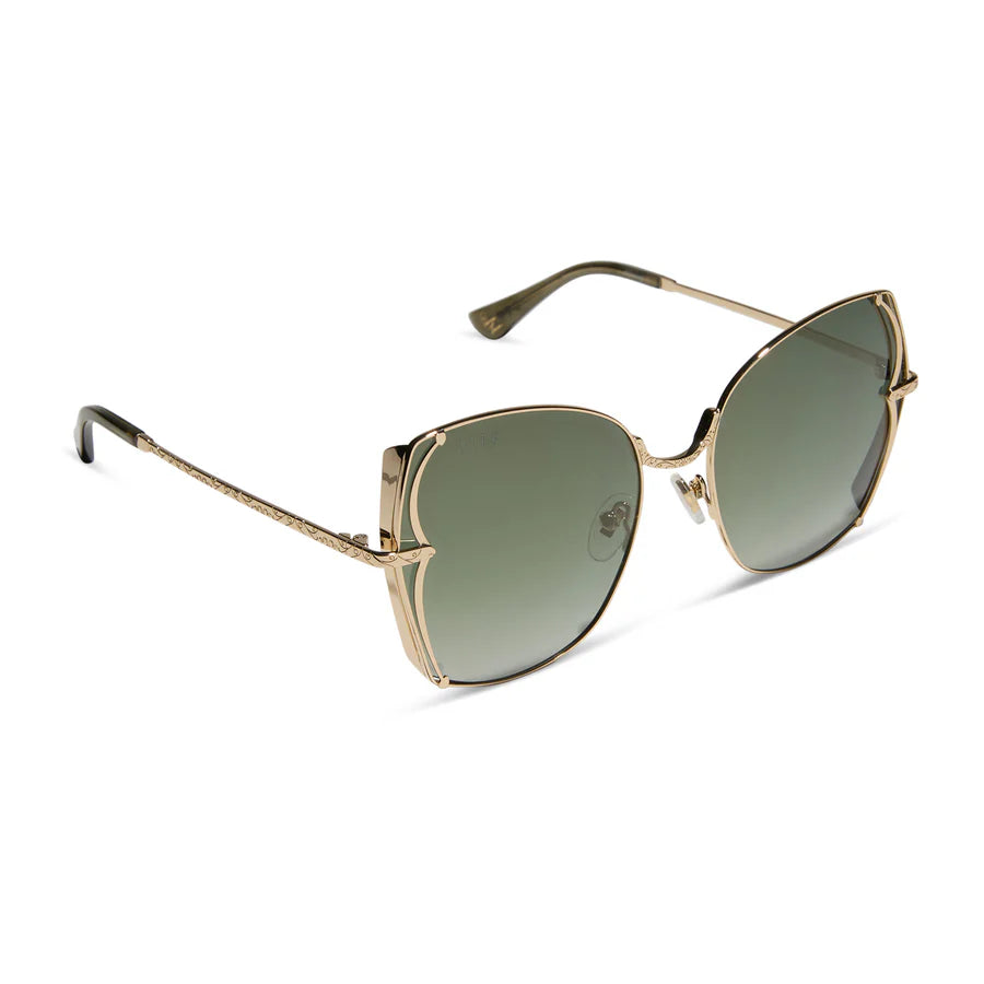 DIFF Tiana Gold + Green Gradient w/ Light Gold Flash Polarized