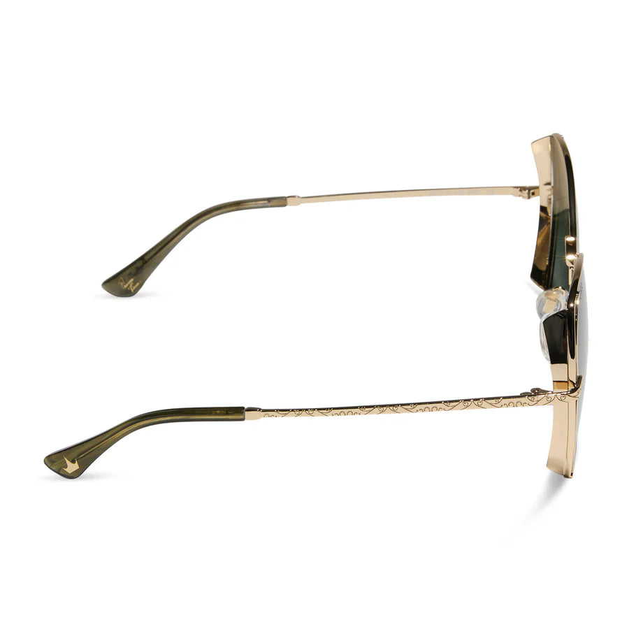 DIFF Tiana Gold + Green Gradient w/ Light Gold Flash Polarized