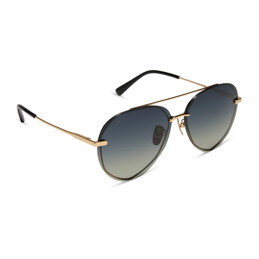 DIFF Lenox Gold, Black + Grey Gradient Polarized