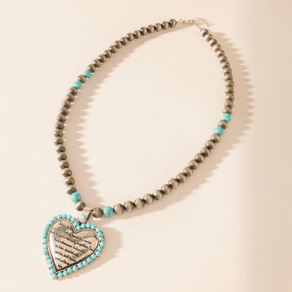 Heart of the Frontier Necklace in Storm Oasis: Storm Oasis