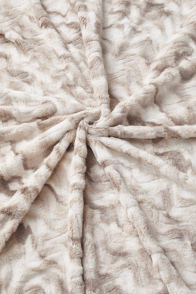 Amazing Grace Faux Fur Patch Throw Blanket