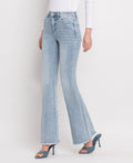 HIGH RISE LIGHT WASH CLASSIC FLARE JEANS