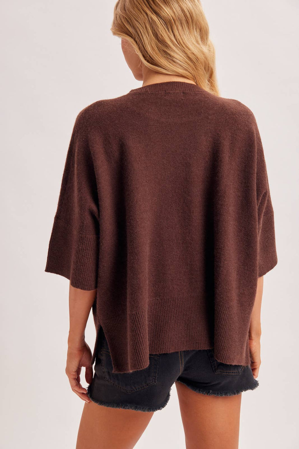 Oversized Boxy Ribbed Knit Top