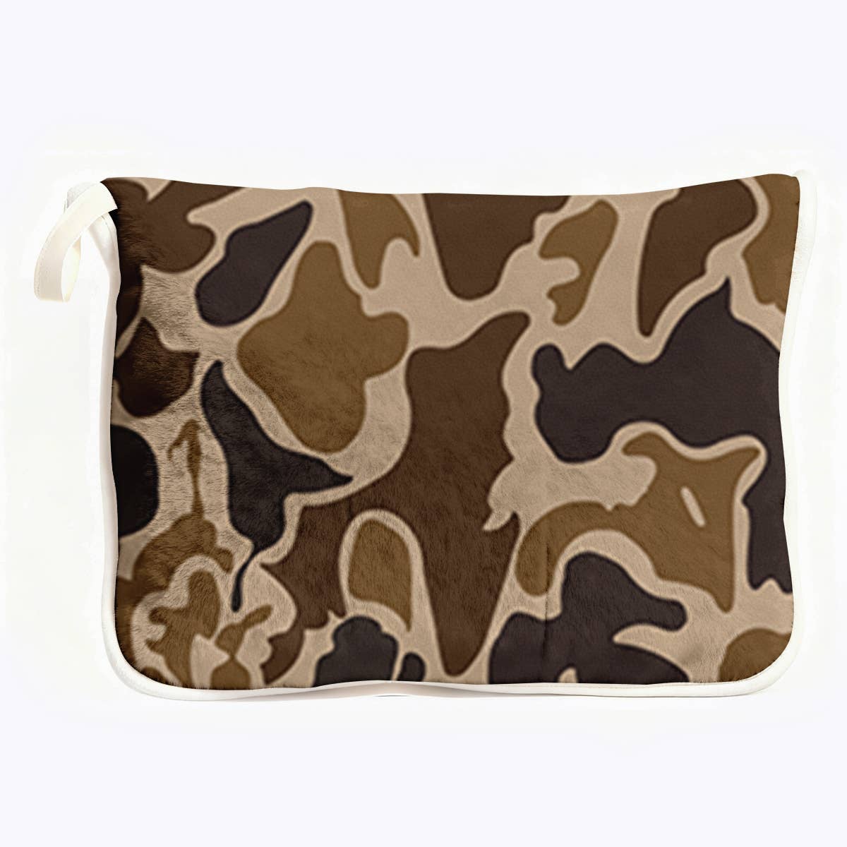Camouflage Plush Travel Throw Blanket & Matching Case