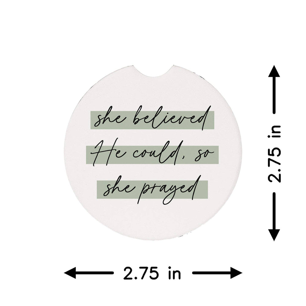 She Believed Leaves - Car Coasters