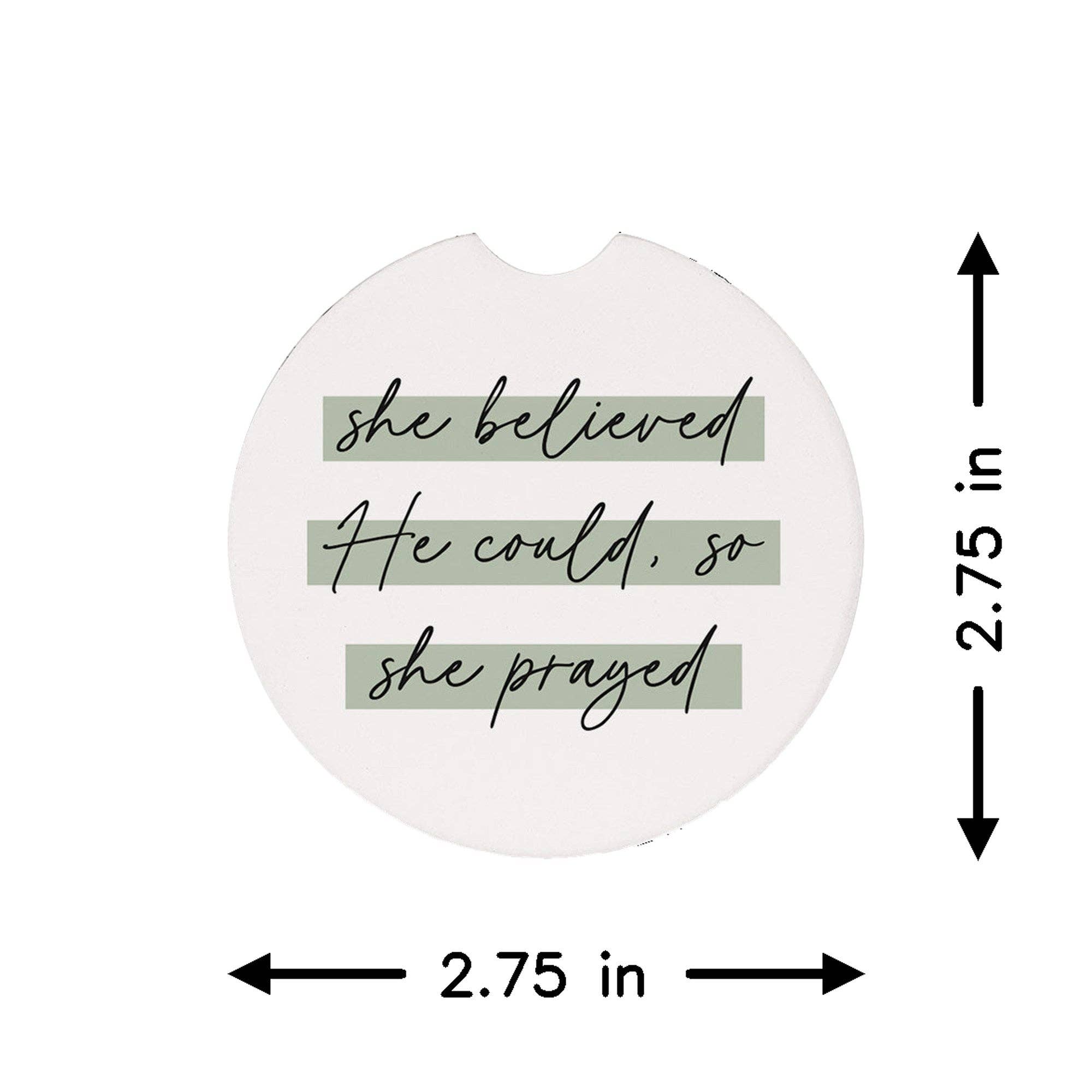 She Believed Leaves - Car Coasters